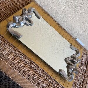 BTG Godinger silver plated, bow vanity tray